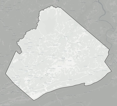 Mercer County WV county basemap context