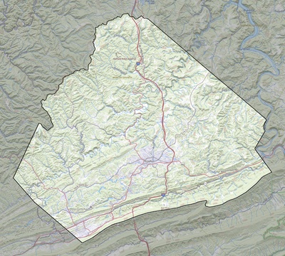 Mercer County WV USGS topo map