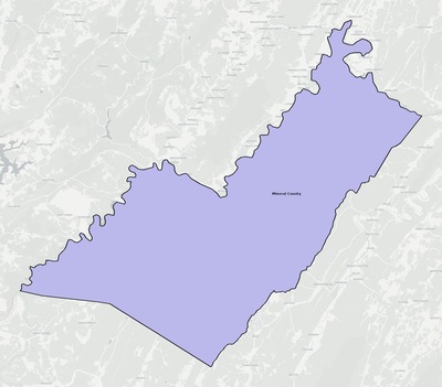 Mineral County WV school district boundaries map