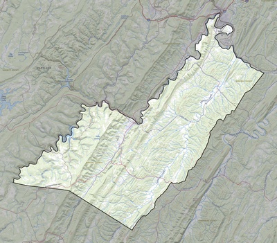 Mineral County WV USGS topo map