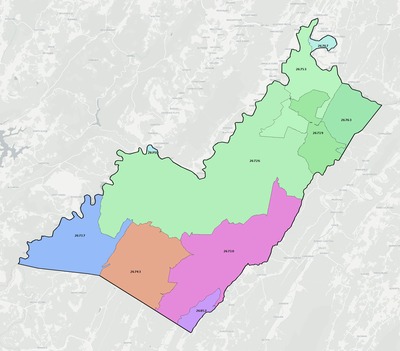 Mineral County WV ZIP code boundaries map