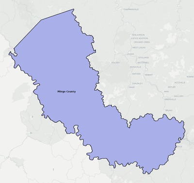 Mingo County WV school district boundaries map