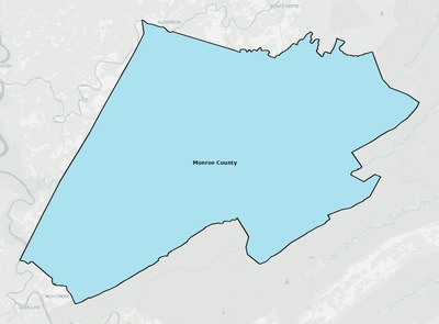 Monroe County WV school district boundaries map