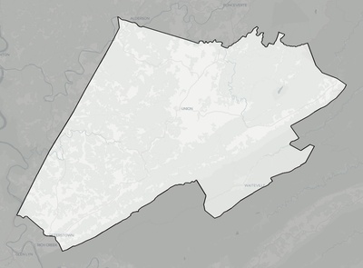 Monroe County WV county basemap context