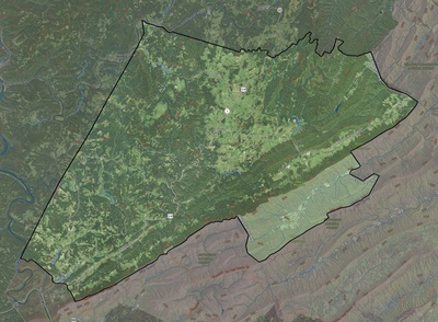 Monroe County WV USGS imagery and topo map