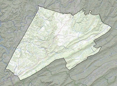 Monroe County WV USGS topo map
