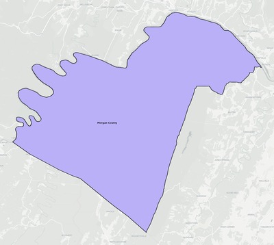 Morgan County WV school district boundaries map