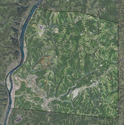 Ohio County WV USGS imagery and topo map