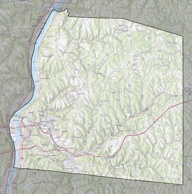 Ohio County WV USGS topo map