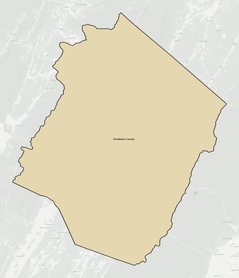 Pendleton County WV school district boundaries map
