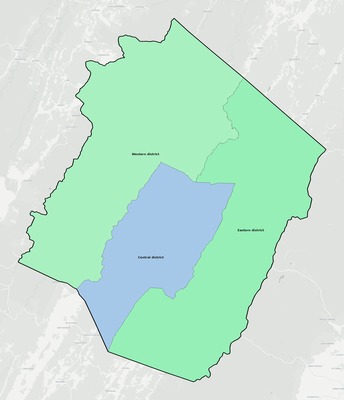 Pendleton County WV townships and subdivisions map