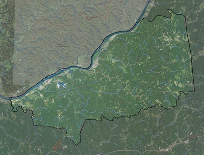 Pleasants County WV USGS imagery and topo map