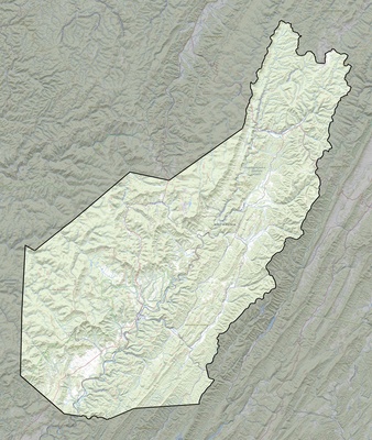 Pocahontas County WV USGS topo map