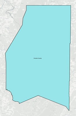 Preston County WV school district boundaries map
