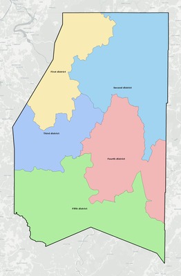 Preston County WV townships and subdivisions map