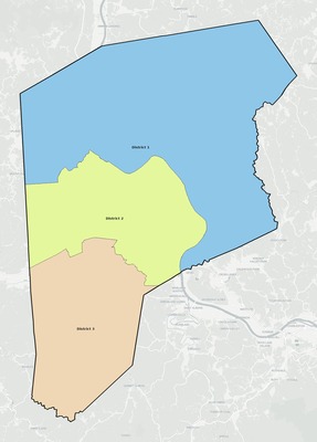 Putnam County WV townships and subdivisions map