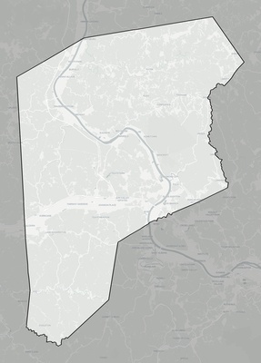 Putnam County WV county basemap context