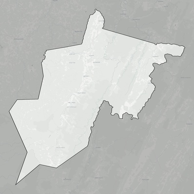 Randolph County WV county basemap context