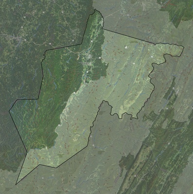 Randolph County WV USGS imagery and topo map