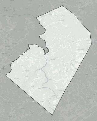 Summers County WV county basemap context