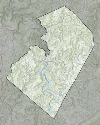 Summers County WV USGS topo map
