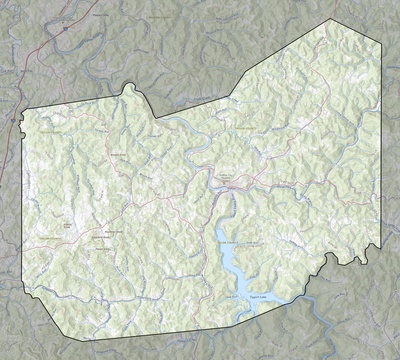 Taylor County WV USGS topo map
