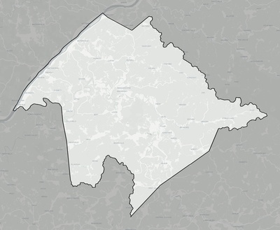Tyler County WV county basemap context
