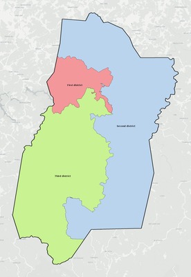 Upshur County WV townships and subdivisions map