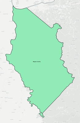 Wayne County WV school district boundaries map