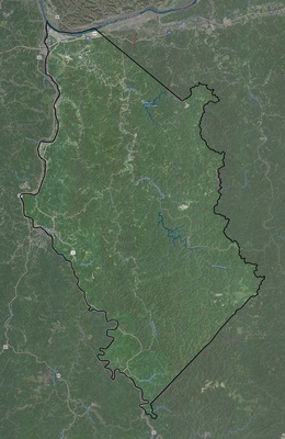 Wayne County WV USGS imagery and topo map