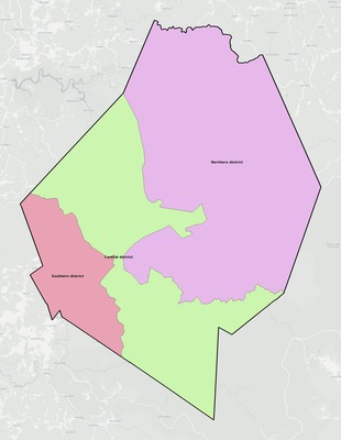 Webster County WV townships and subdivisions map