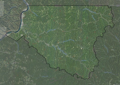 Wetzel County WV USGS imagery and topo map