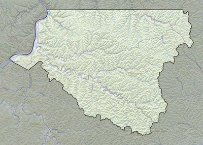 Wetzel County WV USGS topo map