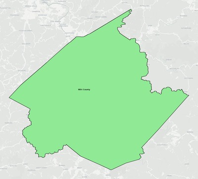 Wirt County WV school district boundaries map