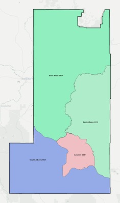 Albany County WY county subdivision map preview