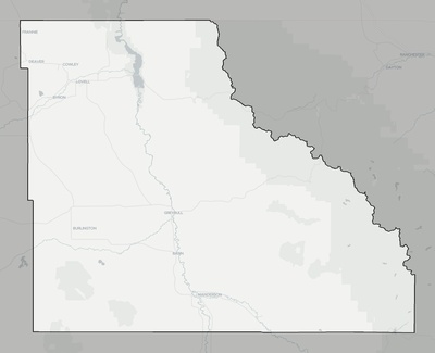 Big Horn County WY county basemap context