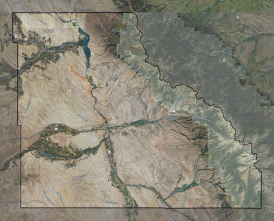 Big Horn County WY USGS imagery and topo map