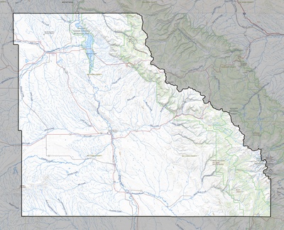 Big Horn County WY USGS topo map