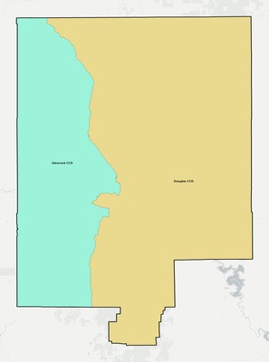 Converse County WY townships and subdivisions map