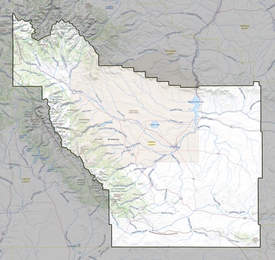 Fremont County WY USGS topo map