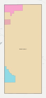 Goshen County WY school district boundaries map