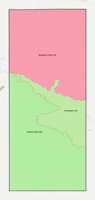 Goshen County WY townships and subdivisions map