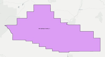 Hot Springs County WY school district boundaries map