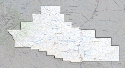 Hot Springs County WY USGS topo map