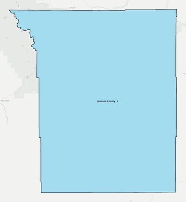Johnson County WY school district boundaries map