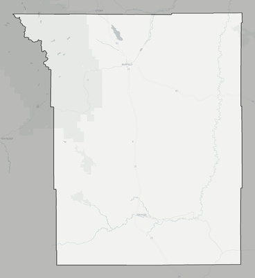 Johnson County WY county basemap context
