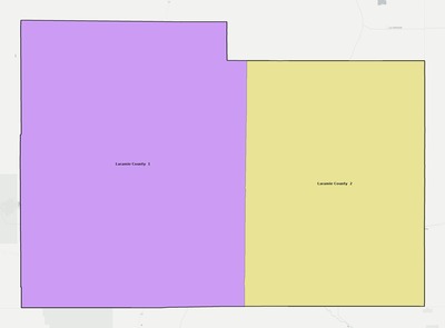Laramie County WY school district boundaries map