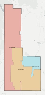 Lincoln County WY school district boundaries map