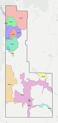 Lincoln County WY ZIP code map preview