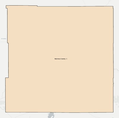 Natrona County WY school district boundaries map